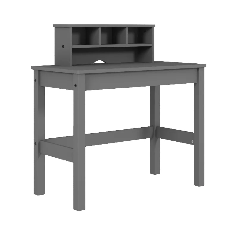 elegant black computer desk-35" Gray Writing Desk