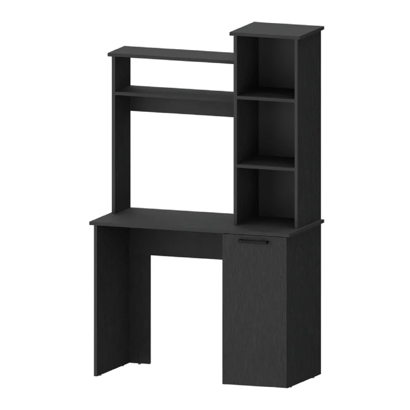 stylish contemporary desk with drawers-39" Black Computer Desk