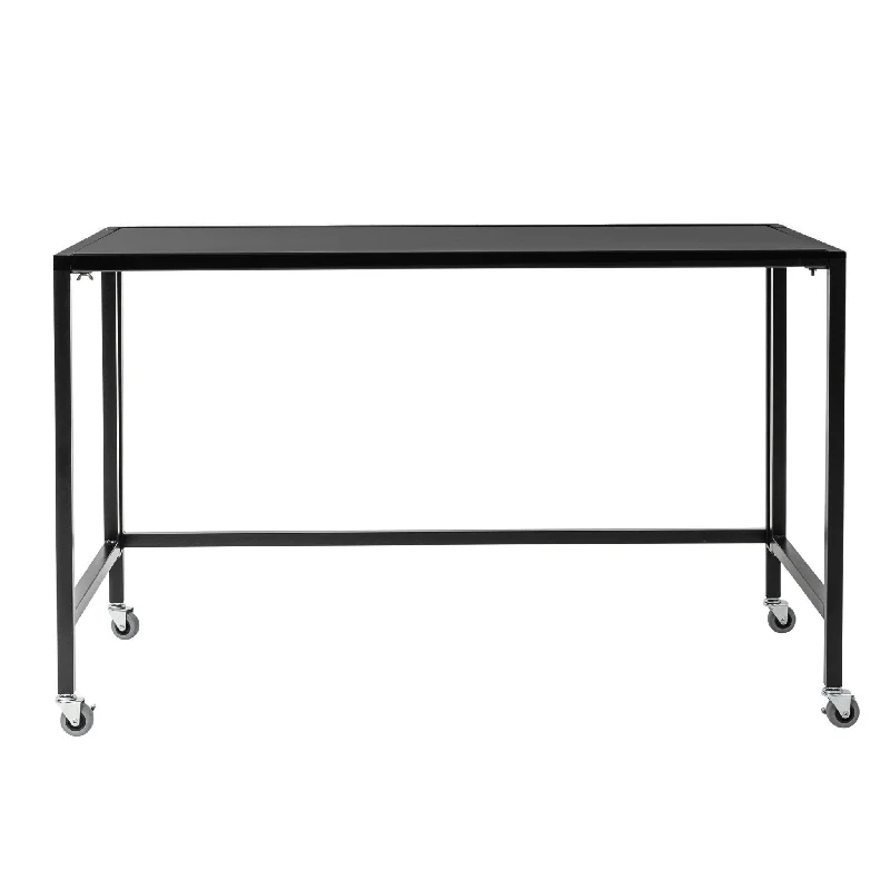 modern minimal desk for work-47" Black Writing Desk