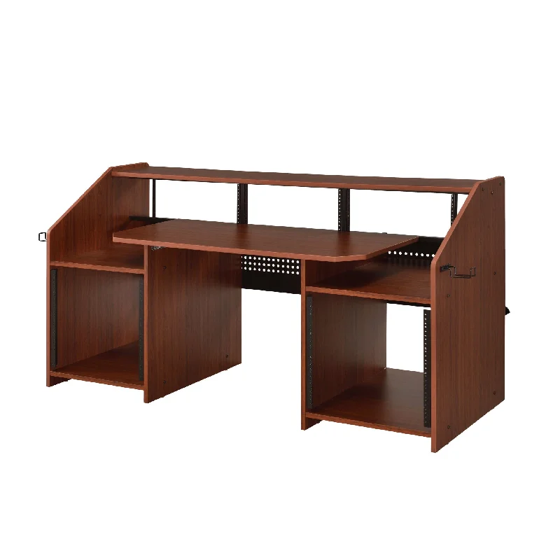 modern folding writing desk-71" Brown Computer Desk