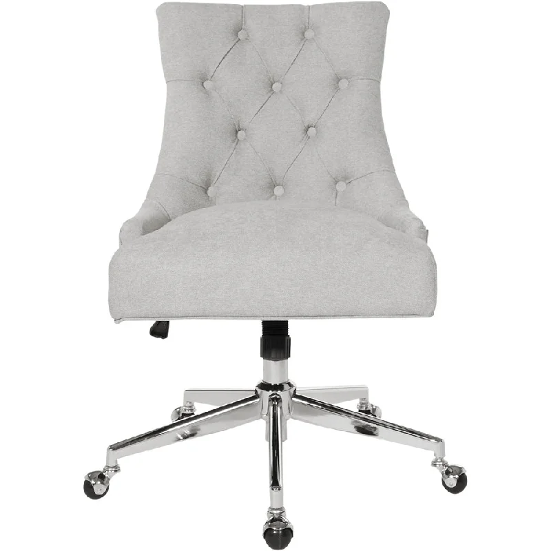 durable high-back office chair for corporate offices -AveSix - Amelia 5-Pointed Star Fabric and Steel Office Chair - Fog