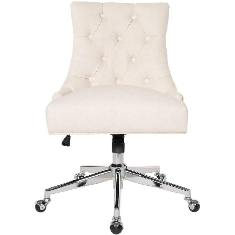 breathable task chair for all-day work -AveSix - Amelia 5-Pointed Star Fabric and Steel Office Chair - Linen