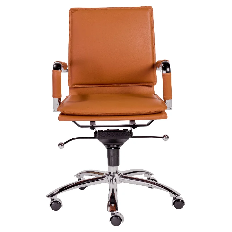 ultra-modern office chair for contemporary setups -Amber and Silver Adjustable Swivel Faux Leather Rolling Conference Office Chair