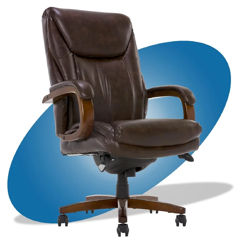 comfortable executive office chair with soft padding -Edmonton Big And Tall Executive Office Chair With Comfort Core Cushions, Solid