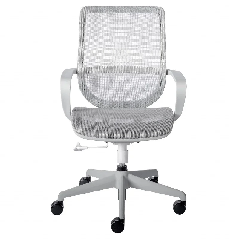 mid-back mesh office chair for everyday use -Gray Adjustable Swivel Mesh Rolling Office Chair