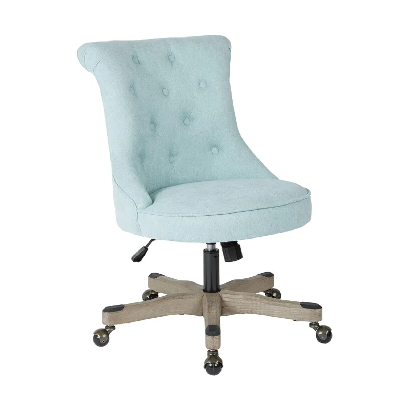 posture-correcting ergonomic office chair -Hannah Tufted Office Chair, Mist