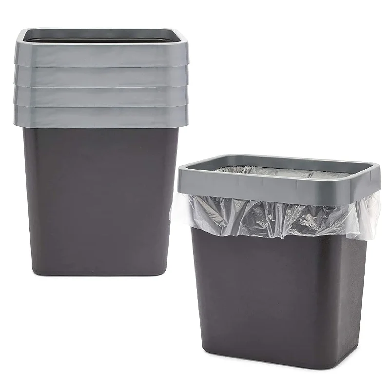 large-trash-can-for-recycling-Medium Waste Baskets, Black Garbage Cans (11.6 X 11.1 X 7.87 In, 5 Pack)