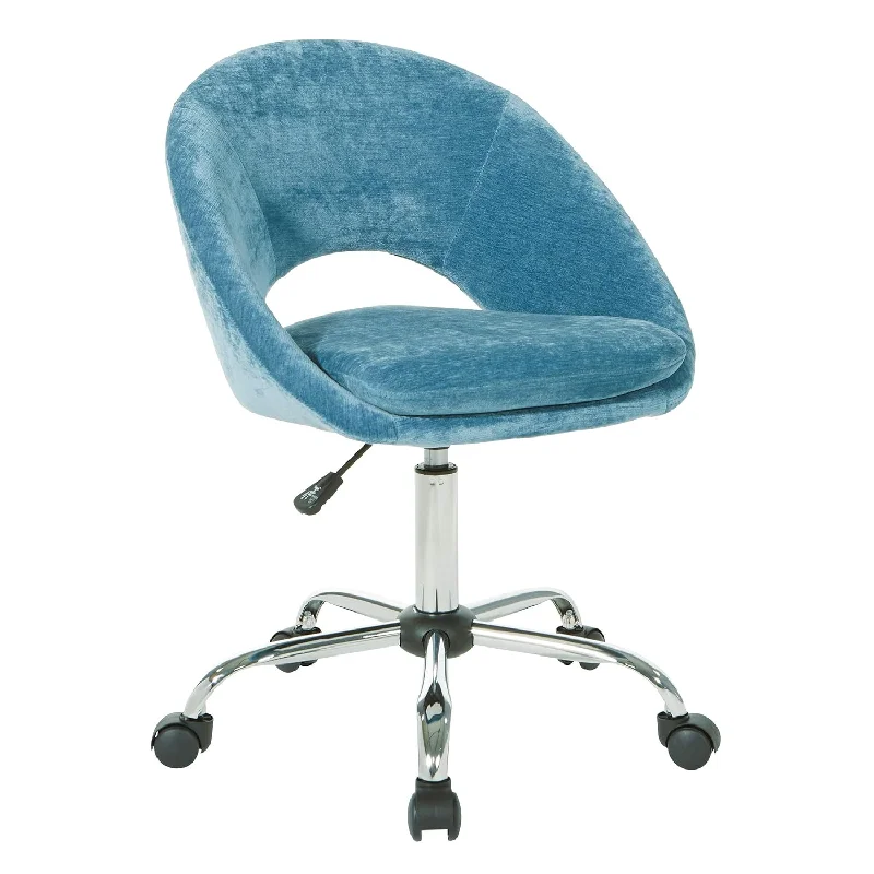 memory foam seat office chair with armrests -Milo Office Chair, Royal Blue