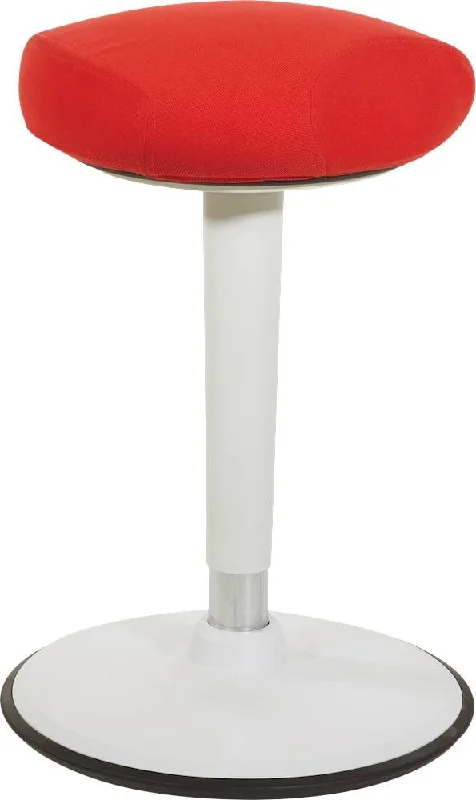 professional ergonomic chair for long work hours -Office Star Products Modern Wobble Stool Red