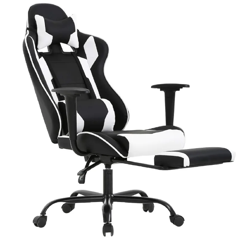 breathable office chair with sweat-resistant mesh -Racing Gaming Chair, High-Back Pu Leather Home Office Chair Desk Computer Chai