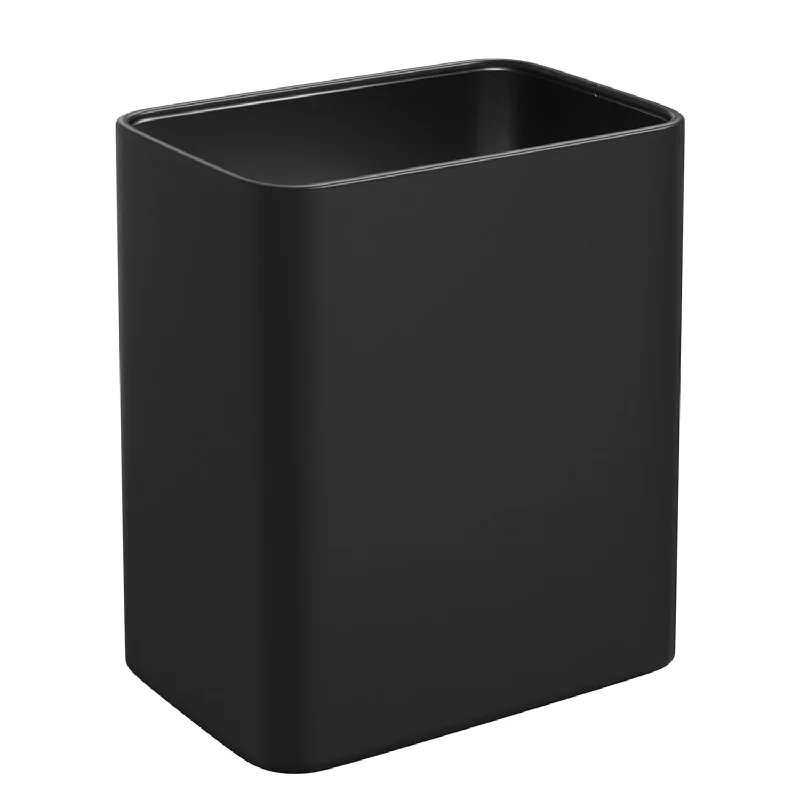 extra-large-plastic-trash-can-Small Bathroom Trash Can 2.1 Gallon Wastebasket, Modern Metal Garbage Can Office