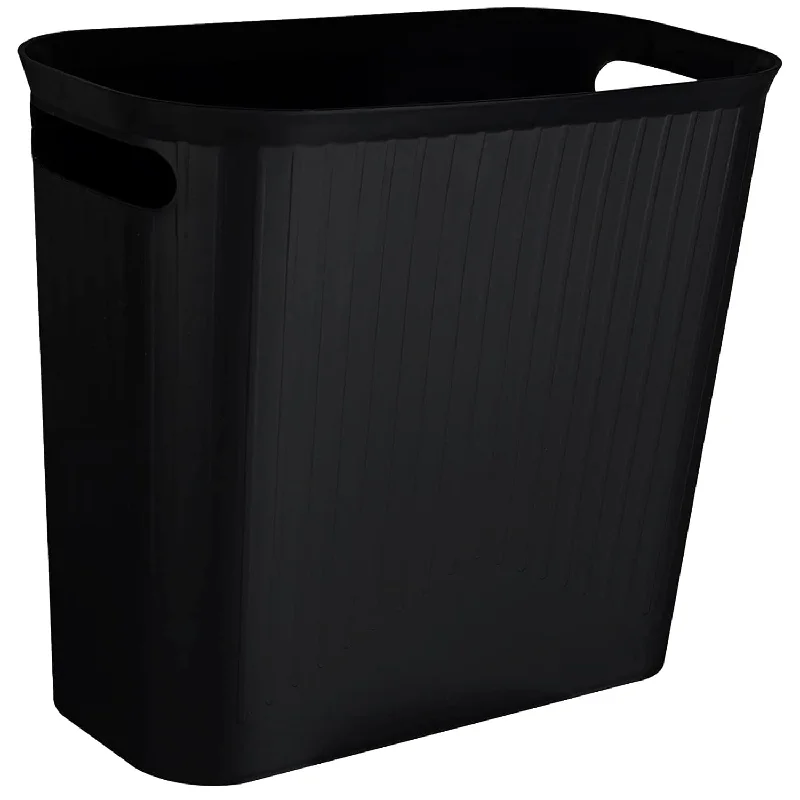 indoor-garbage-bin-with-lid-Small Trash Can, 3.5 Gallon Garbage Can Slim Waste Basket Plastic Trash Bin Cont