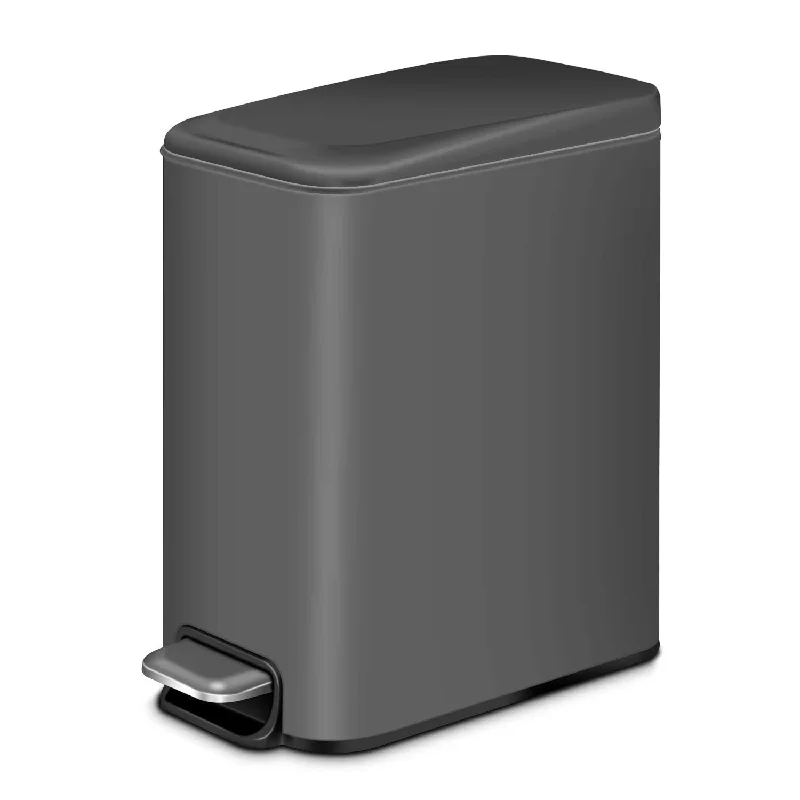 kitchen-waste-basket-Small Trash Can With Soft Close Lid,Garbage Can With Removable Inner Wastebasket