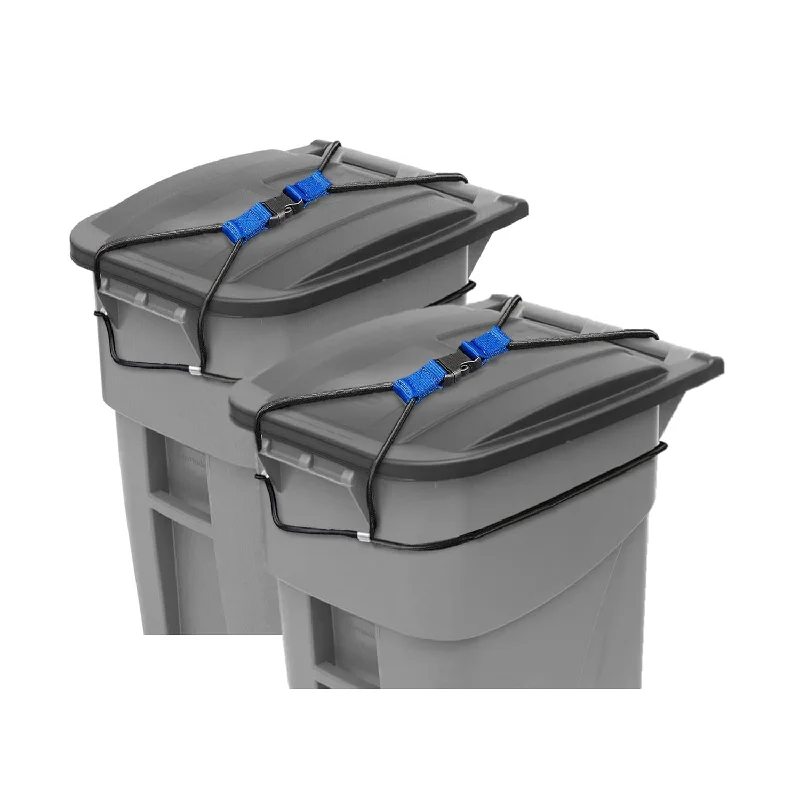 large-trash-bin-with-lid-Trash Can Lock (2 Pack) Bungee Cord For Outdoor Garbage Can Lid, Animal Proof Ga