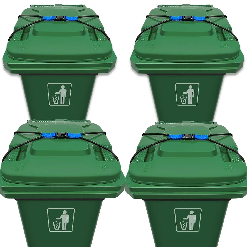 stylish-trash-bin-for-office-Trash Can Lock 4Pcs, Lid Lock For 30-50 Gal Outdoor Garbage Cans, Heavy Duty Bun