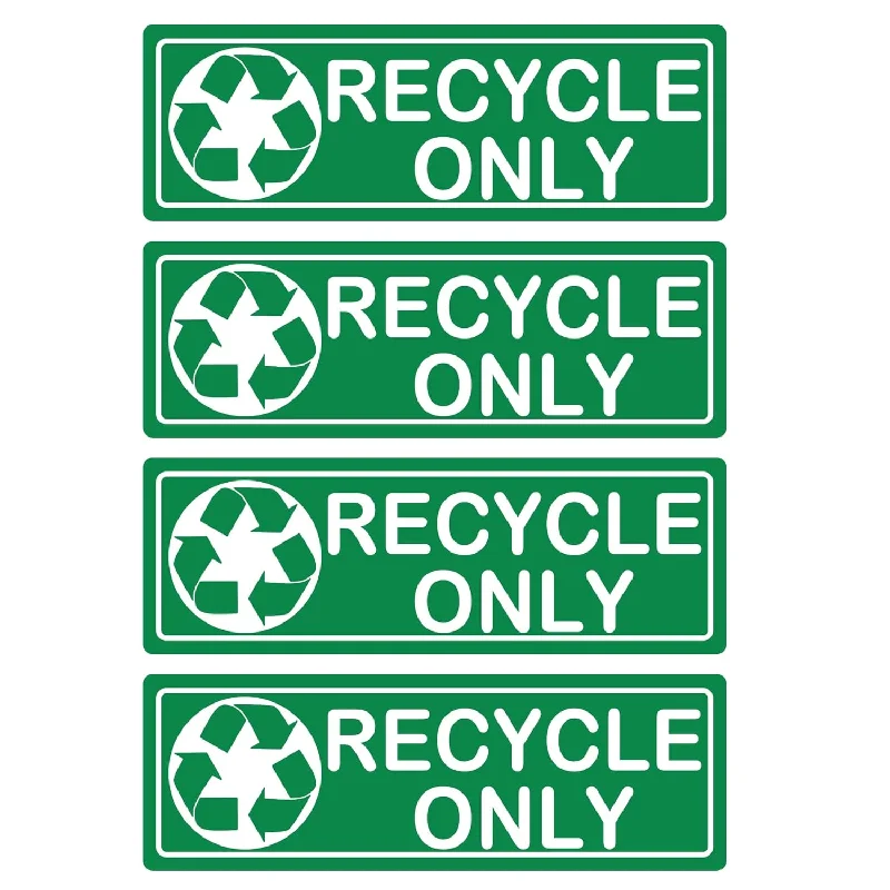 large-plastic-trash-can-Trash Recycle Stickers For Outdoor Trash Can Garbage Can 2 X6 Inch - Recycle Sti