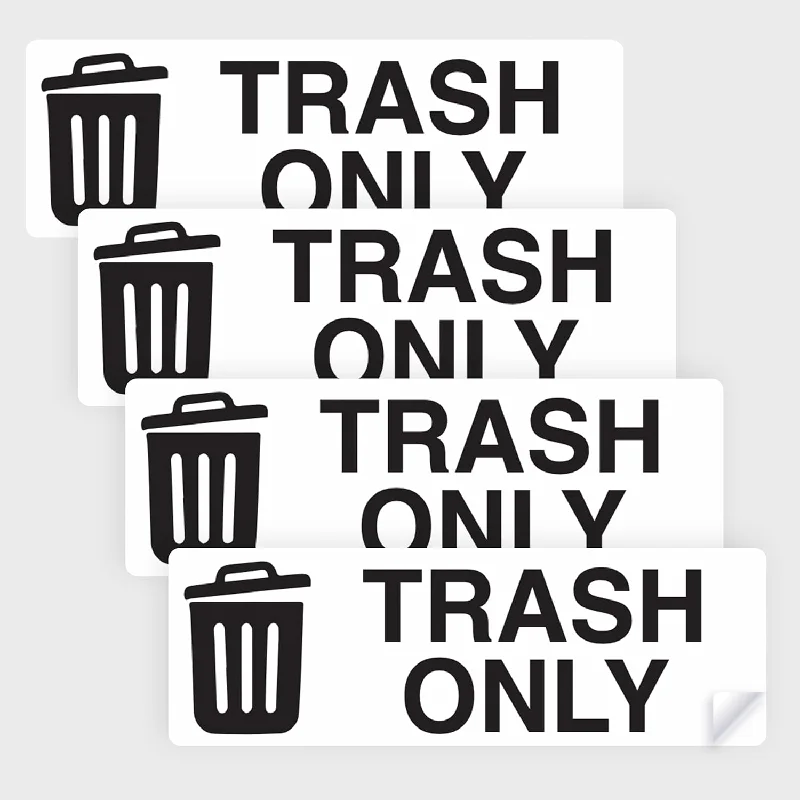 commercial-waste-bin-Trash Sticker For Outdoor Trash Can, Garbage Can - 3-5 Year Indoor/Outdoor Rated