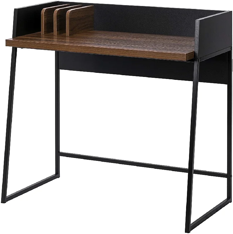 mobile executive office desk-Contemporary Brown and Black Computer And Writing Desk