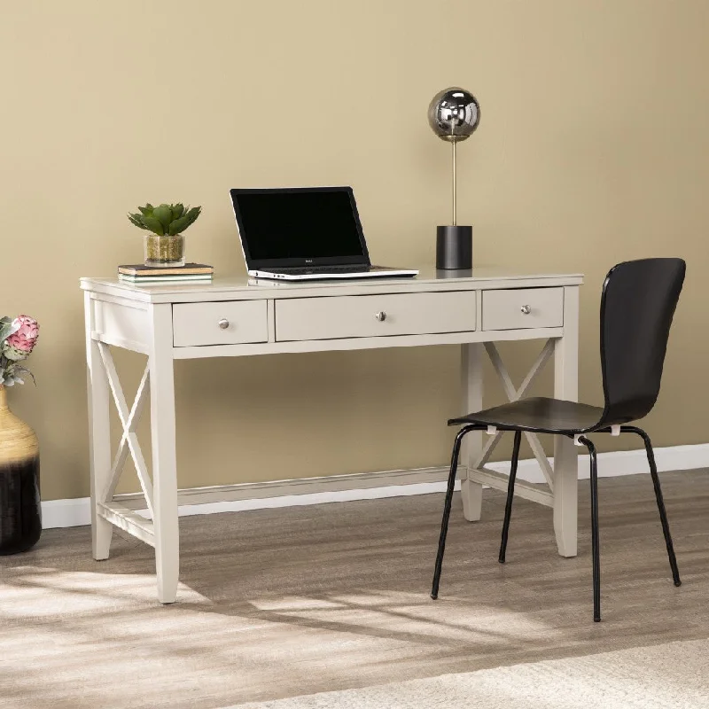 durable home office desk-Farmhouse Gray Writing Desk