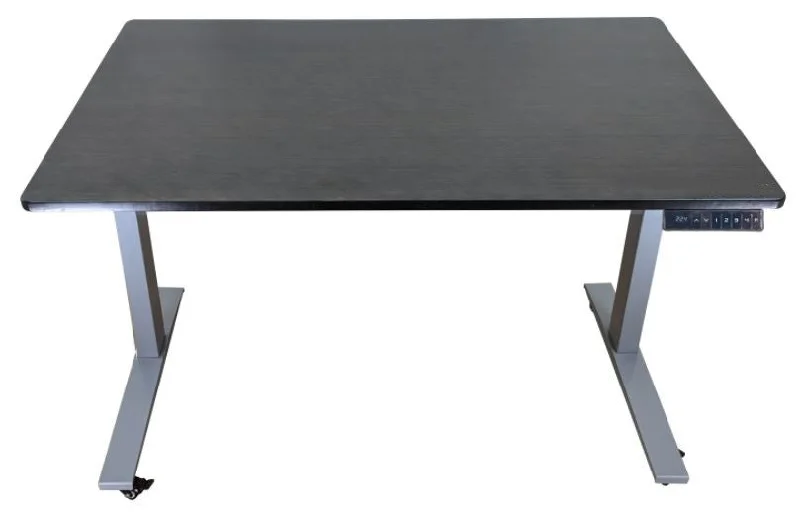 durable and sleek computer desk-Premier 52" Gray Dual Motor Electric Office Adjustable Standing Desk