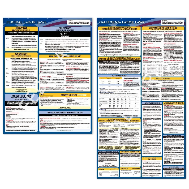 office supplies for marketing teams-2021 California Labor Law Poster - State, Federal, Osha Compliant. 2 Extra Large All-in