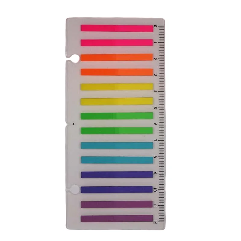 notebooks with decorative prints for artistic expression -7 Color Film Sticky Note Extra Thin 350pcs