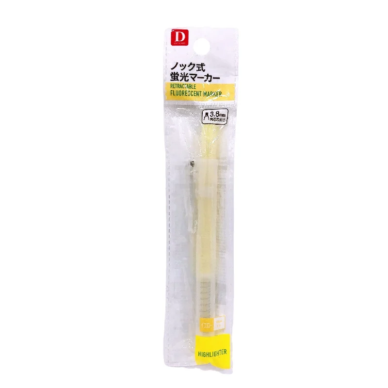 durable writing utensils for daily office use-highlighter knock type yellow