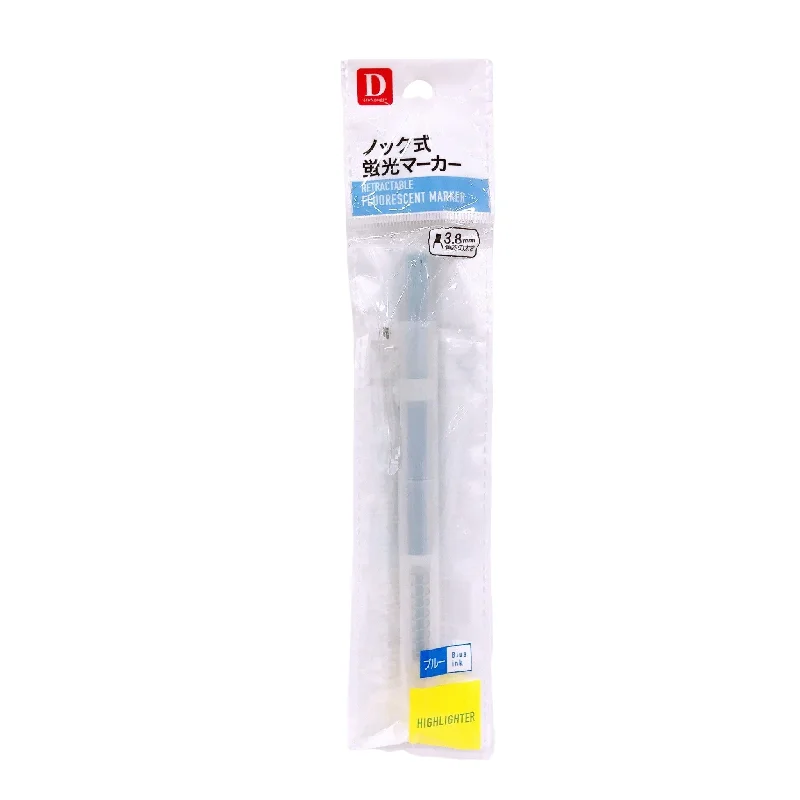 best writing utensils for drawing and sketching-highlighter knock type blue