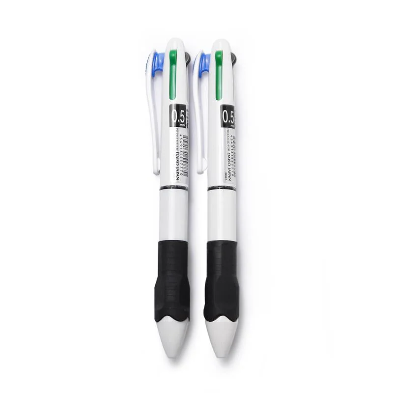 durable writing utensils for writing projects-Rubber Grip 4 Color Ballpoint Pen 2pcs Set