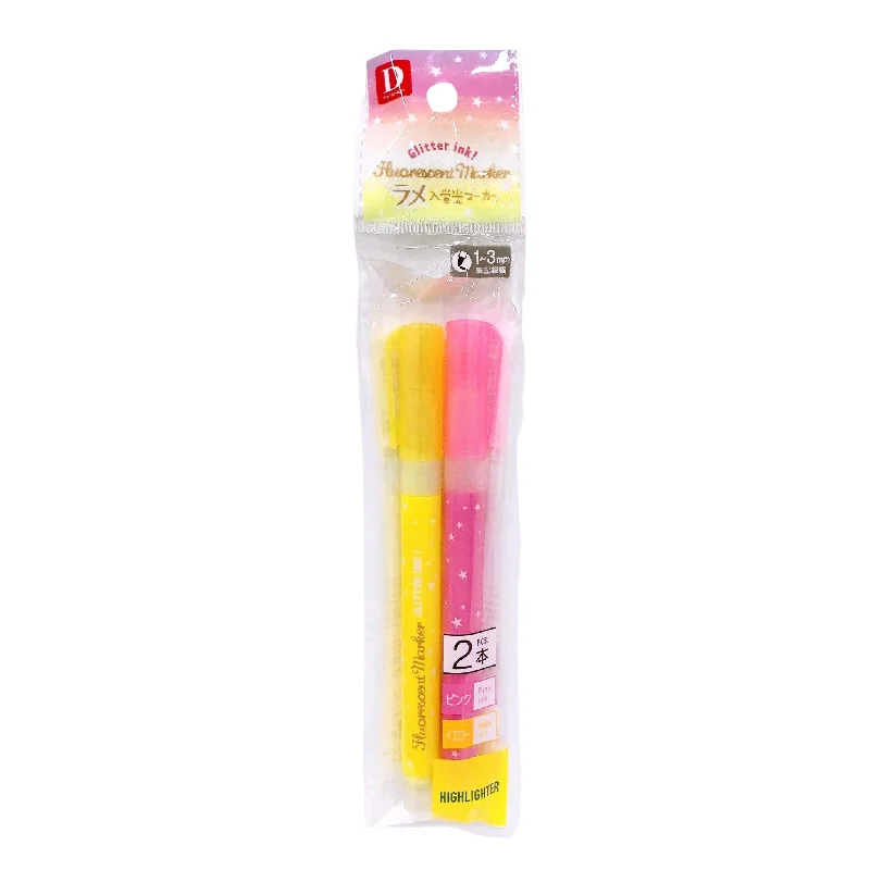 writing utensils for professional art creation-lame highlight marker pink yellow