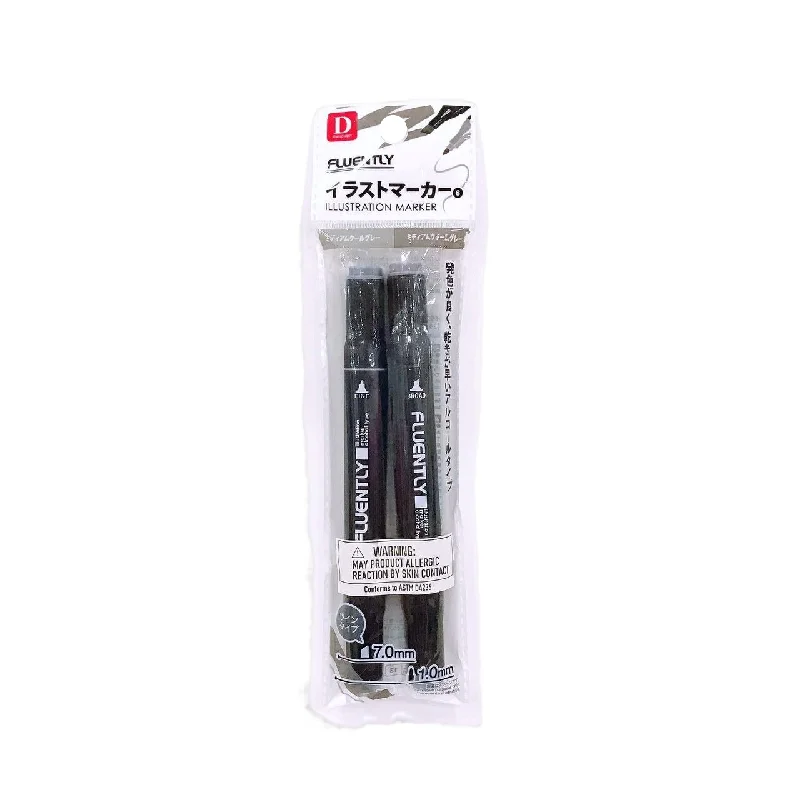 writing utensils for writing on different surfaces-Illustration Marker-Medium Cool Gray-Medium Warm Gray-