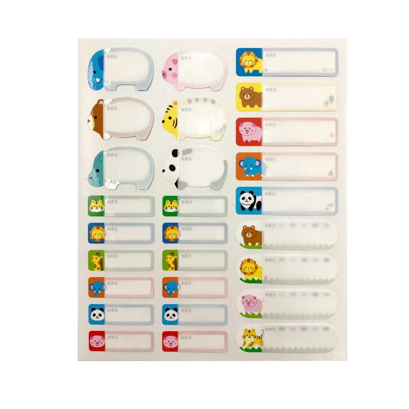 notebooks for business meetings -Name Sticker 13 Animal