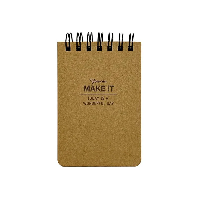 notebooks with a unique cover for personalized gifts -Spiral Notepad -A7 - Kraft Paper - 100 Pages-