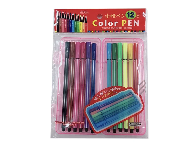 writing utensils for creative design projects-Water-Based Markers-12 Colors-