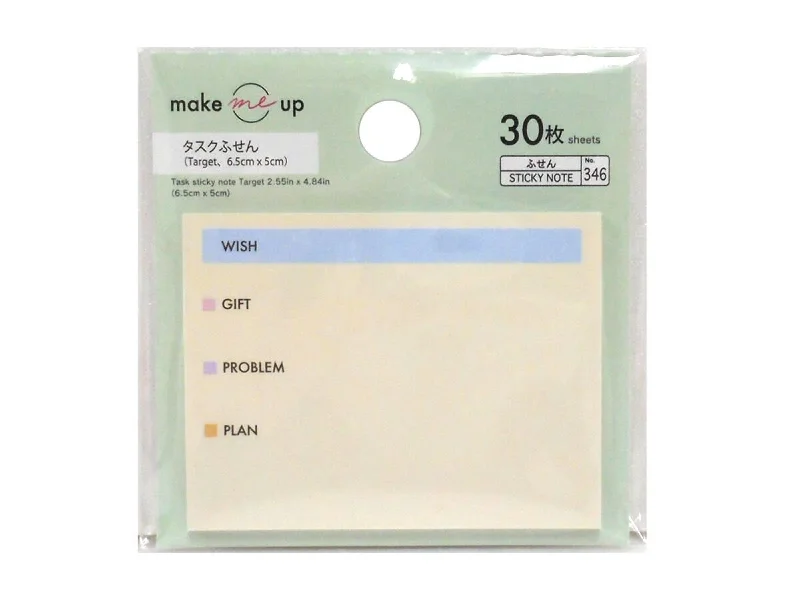 notebooks for recording life goals and milestones -Task Sticky Note Target 2.55In X 4.84In 6.5Cm X 5Cm