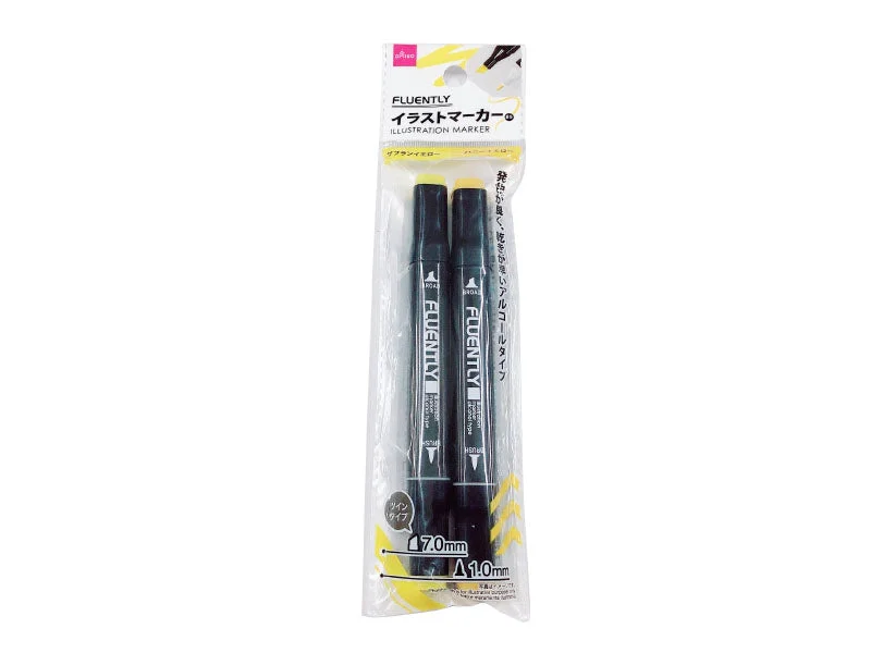 writing utensils for outdoor activities-Illustration Marker-Saffron Yellow-Honey Yellow-