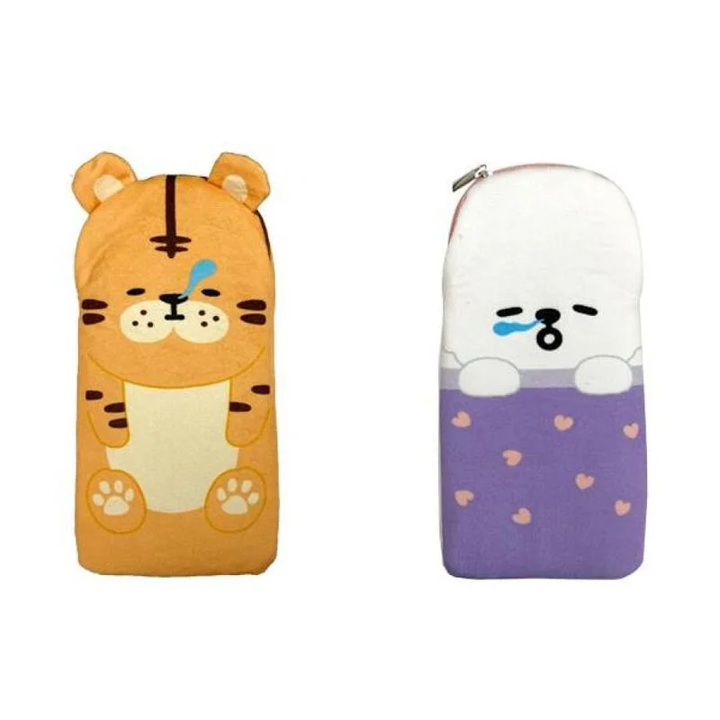 fast-drying writing utensils for left-handed people-Pencil Case - Vertical - Tiger - Bichon-