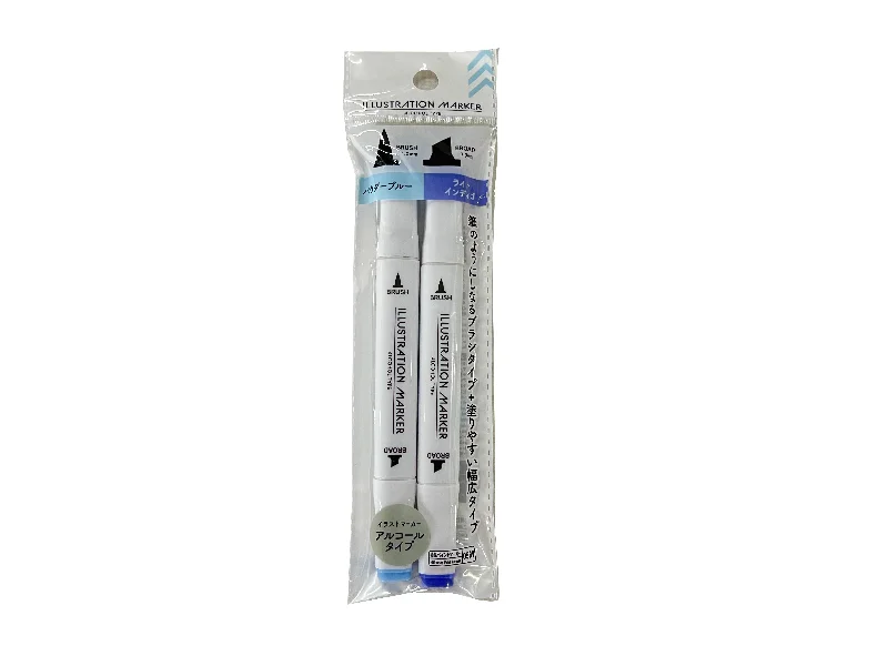 writing utensils for quality note-taking-Illustration Marker-Powder Blue-Light Indigo-