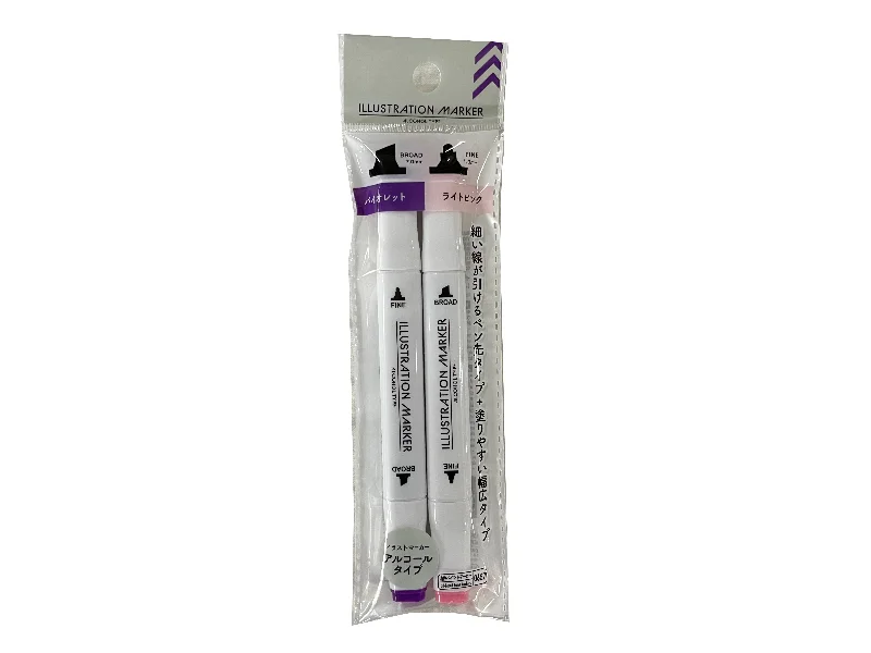 ergonomic writing utensils for writing comfort-Illustration Marker -Violet - Light Pink-