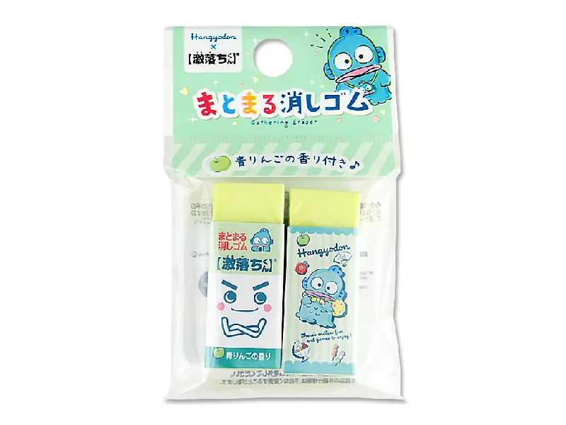 durable writing utensils for extreme conditions-Gekiochi-kun Eraser 2P Hangyodon Shopping