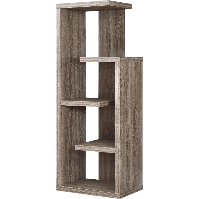 bookshelf with minimalist and modern design -48" Bookcase - Dark Taupe