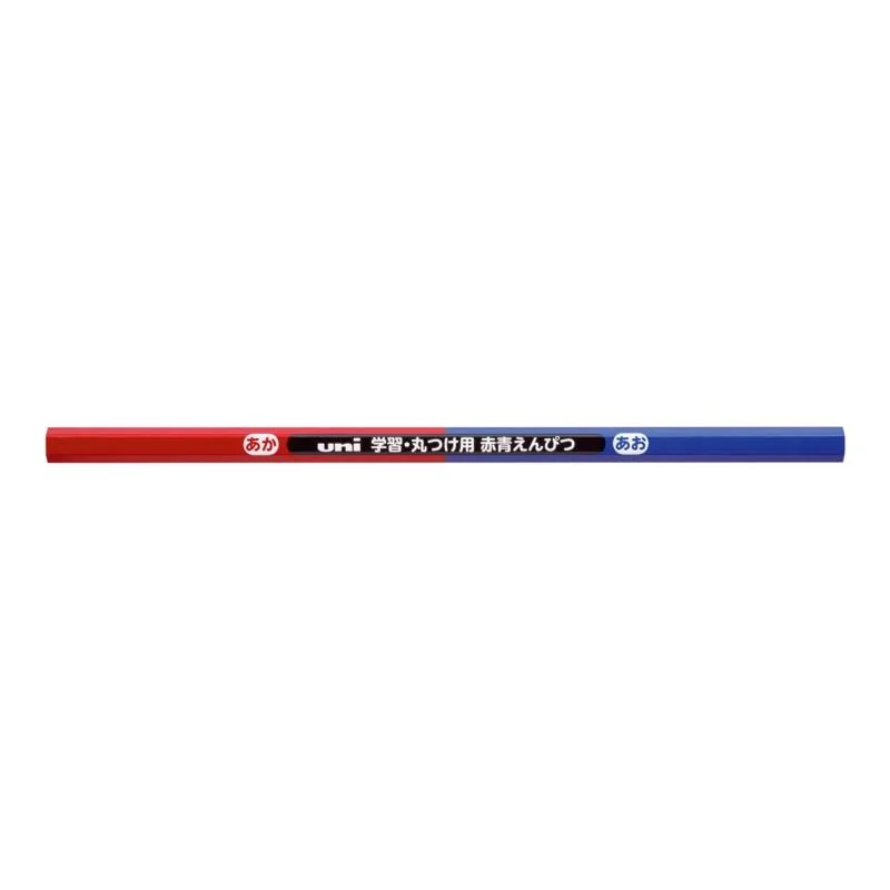 writing utensils for quality sketching work-Uni Learning Rounding Red Blue Pencil 2P