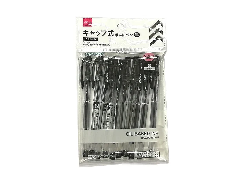 writing utensils for detailed architectural sketches-Ball Pen Black 10pcs