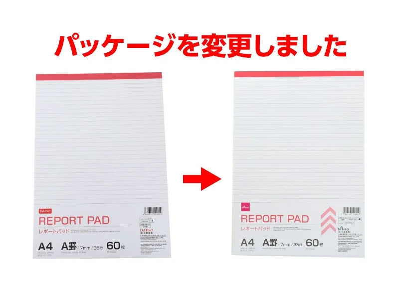 notebooks with blank pages for art and drawing -A4 Report Pad 7mm Ruled 60sheets