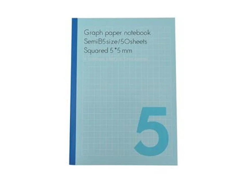 notebooks for writing down thoughts and feelings -Semi B5 Size Notebook Graph Paper Ruled Into 0.2Squares 50 Sheets