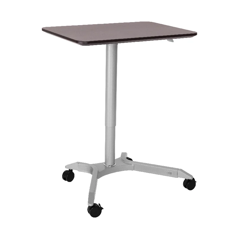 white modern writing desk-airLIFT® XL Pneumatic Sit-Stand Mobile Desk Cart