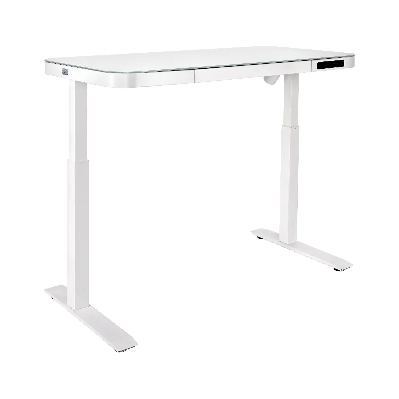 ergonomic desk with adjustable height-airLIFT® Tempered Glass Top Desk