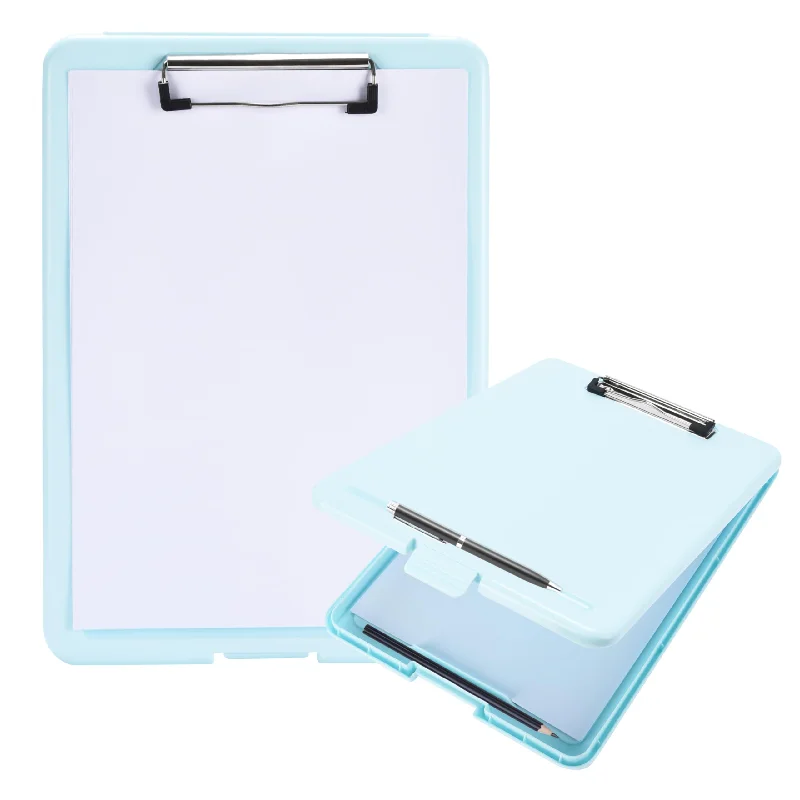 office supplies for client presentations-Blue Clipboard With Storage - Smooth, Sturdy And Durable Clipboard - Versatile