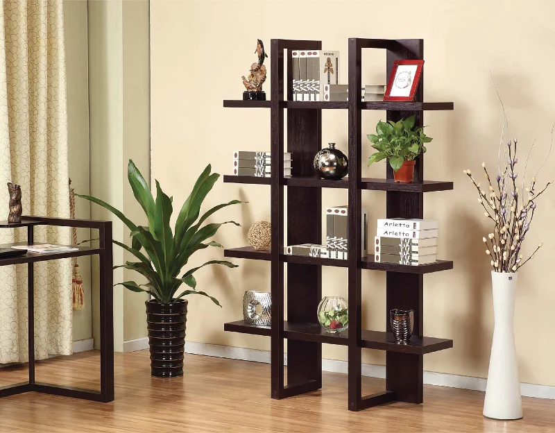 bookshelf with multi-functional features for storage -Bookcase- Dark Cherry