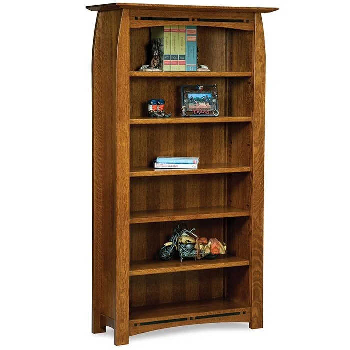 bookshelf with built-in lighting -Boulder Creek Amish Bookcase